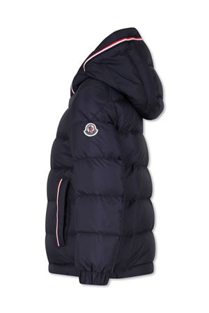 bomber in piuma d'oca blu MONCLER KIDS | J29541A000355968E742